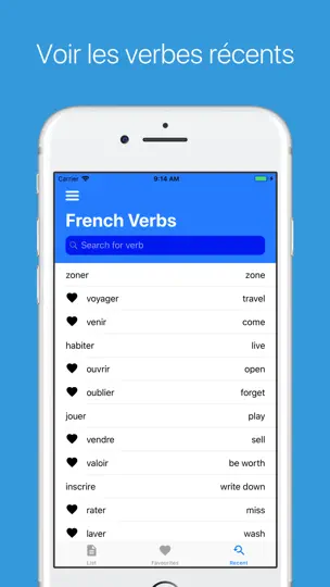 Capture d'écran de Les Verbes Français sur iPhone 5