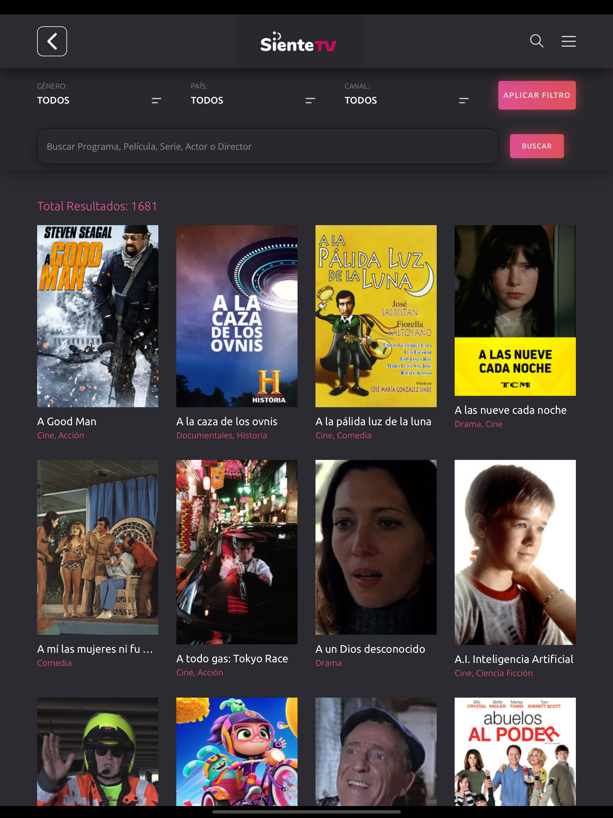 SienteTV screenshot 9