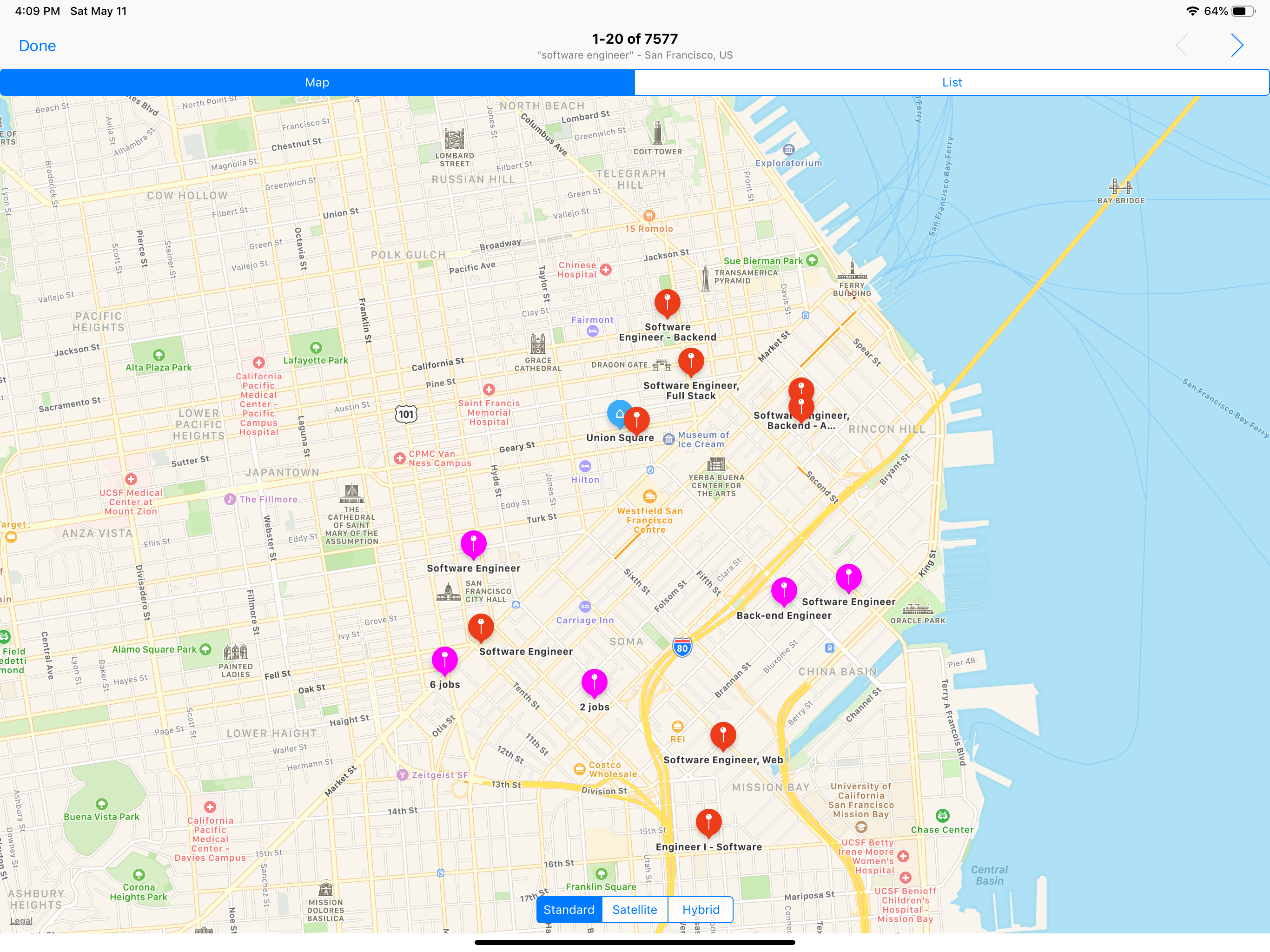 Jobs on map - easy job search