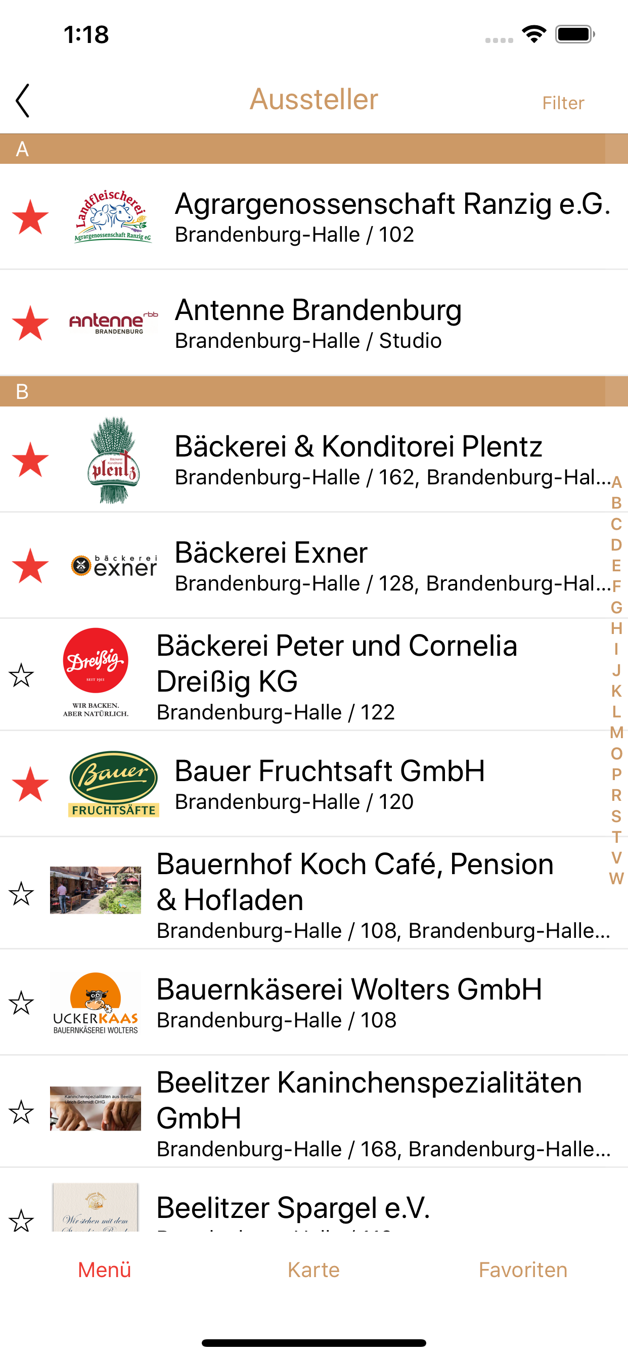 Brandenburg Halle auf der IGW screenshot 2