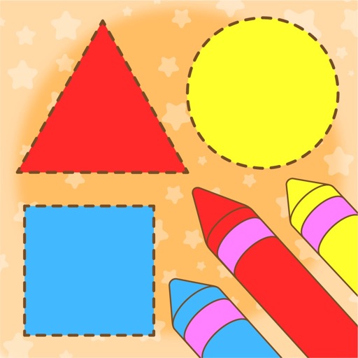 Shapes and colors learn games icon