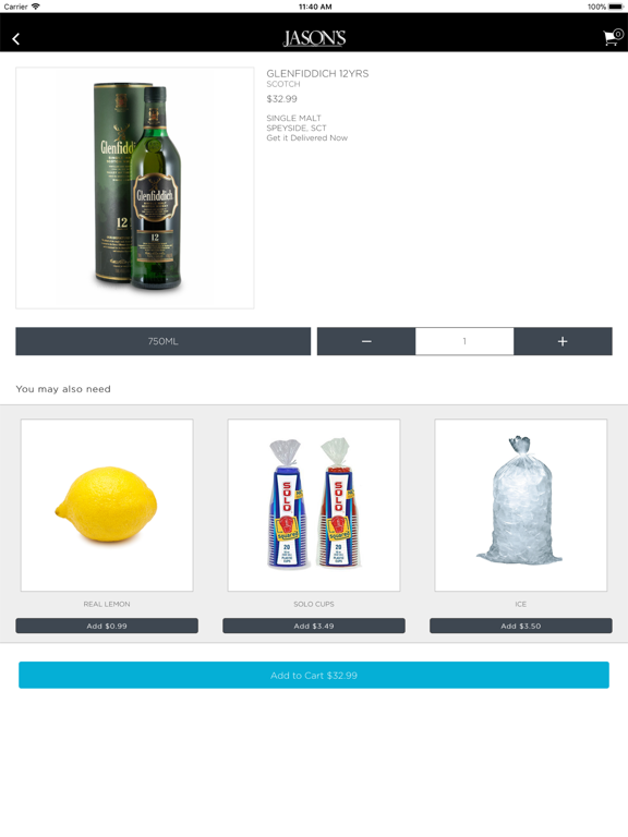 Jasons Wine & Spirits iPad screenshot 4 - Food & Drink app