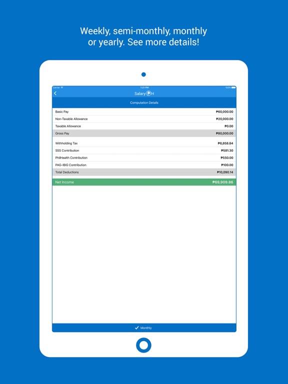 Screenshot #5 pour Salary PH - Salary Calculator