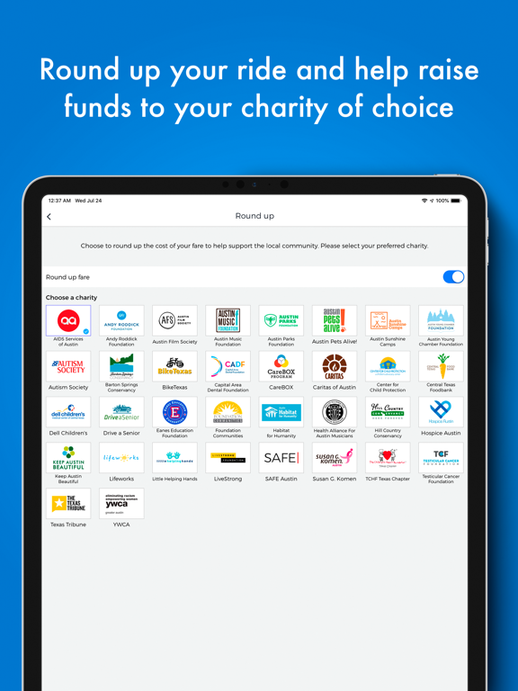 Ride Austin Non-Profit TNC iPad screenshot 8 - Travel app