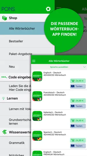 Screenshot von Wörterbuch Bibliothek auf dem iPhone 4