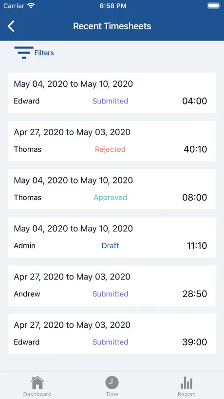 Mobile MyTimeSheet