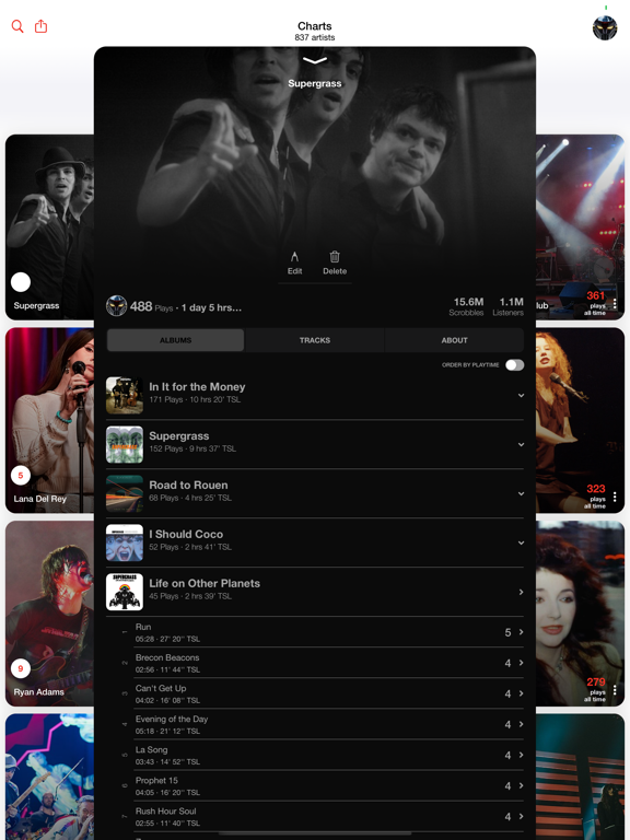 Trax Scrobbler iPad screenshot
