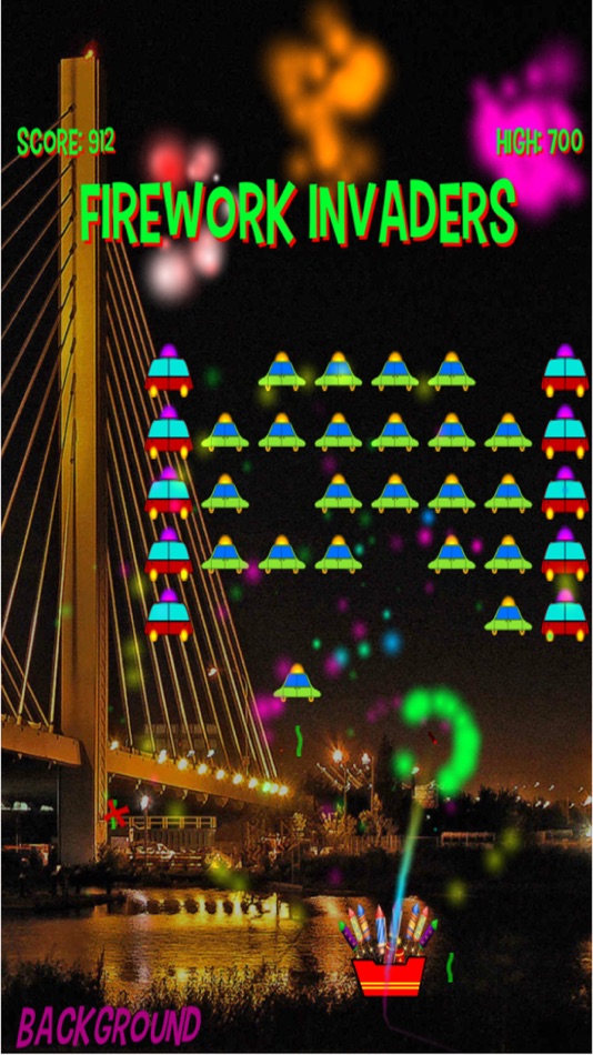 #2. Firework Invaders (iOS) 由: Galatic Droids