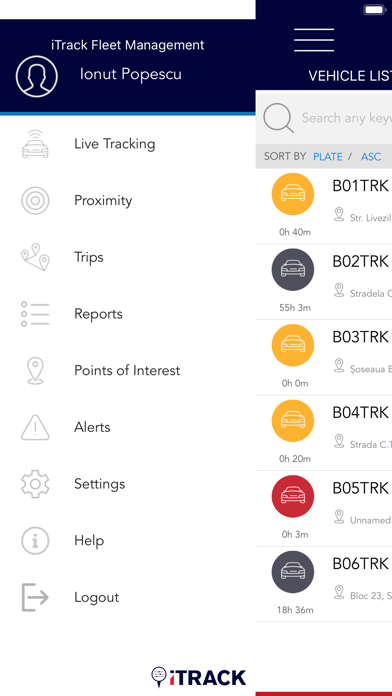 iTrack - Fleet Management Screenshot