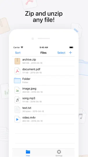 Screenshot von Zip & Rar auf dem iPhone 1