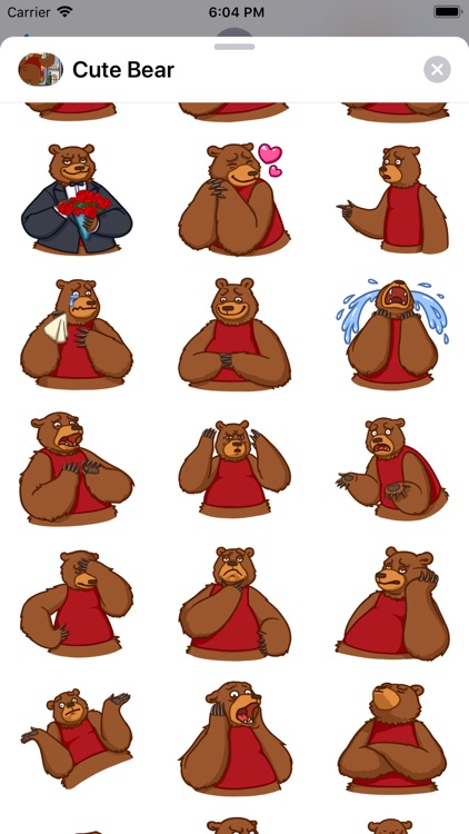 Cute Bear Stickers HD screenshot-4