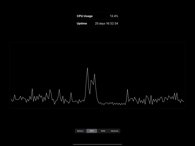 Screenshot del livello della batteria