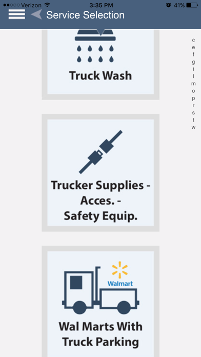 Truckstop & Services Directory Screenshot