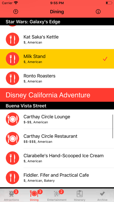 Screenshot #2 pour Theme Park Checklist: Anaheim
