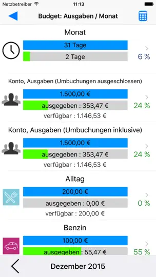 Screenshot von Visual Budget - Finances auf dem iPhone 2