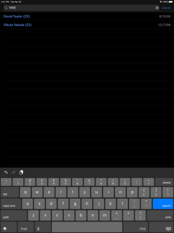 Today's Birthdays iPad screenshot 8 - Productivity app