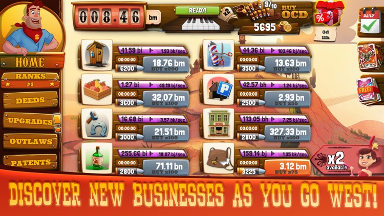 Wild West: Idle Tycoon Clicker screenshot-3