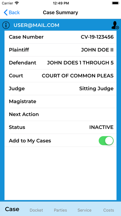 Cuyahoga CourtConnect Screenshot