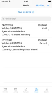 gestion micro-entrepreneur iPhone Captures Décran 1