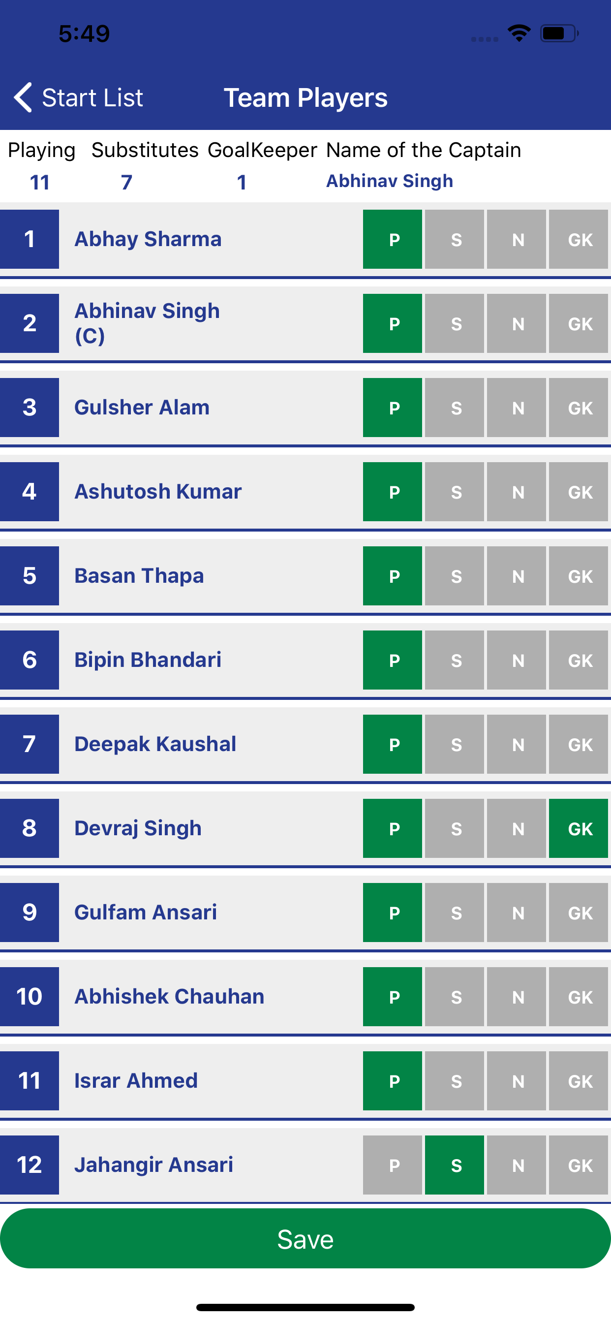 AIFF Match Update