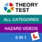 All revision questions and Hazard Perception Clips, licensed by DVSA (the people who set the test)