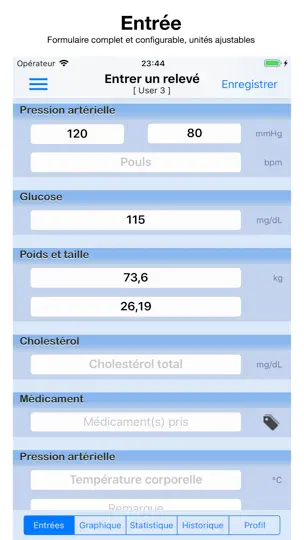 Capture d'écran de Dossier Santé sur iPhone 1