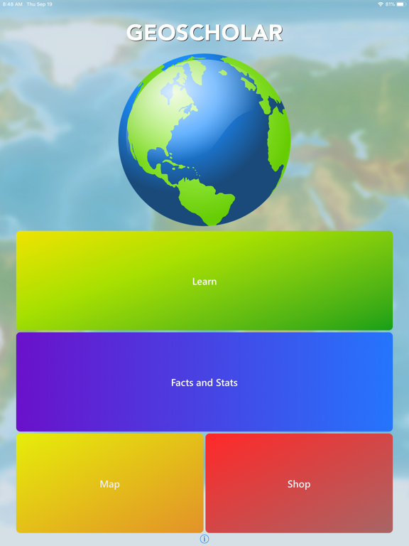 GeoScholar iPad screenshot 1 - Education app