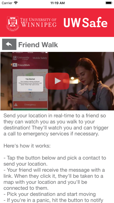 UW Safe Screenshot
