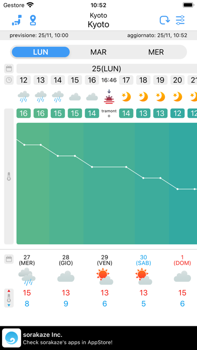 WeatherJapan Schermata dell'app