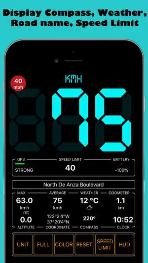 GPS Speedmeter mph kmh screenshot 3