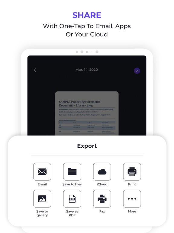 Simple Scan: Docs, PDF, OCR iPad screenshot 4 - Business app