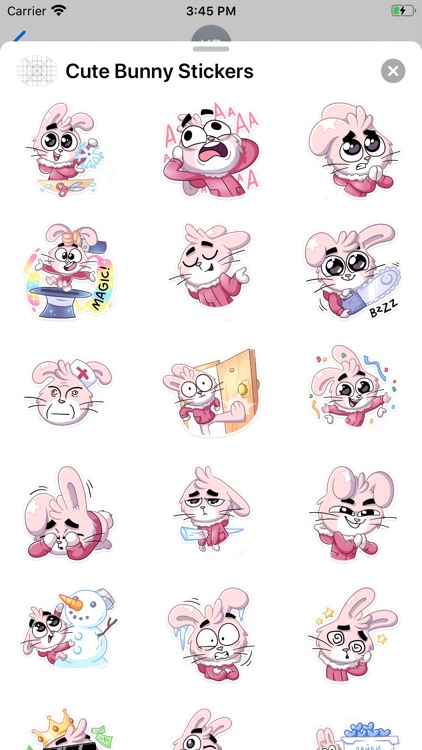 Cute Bunny Stickers pack