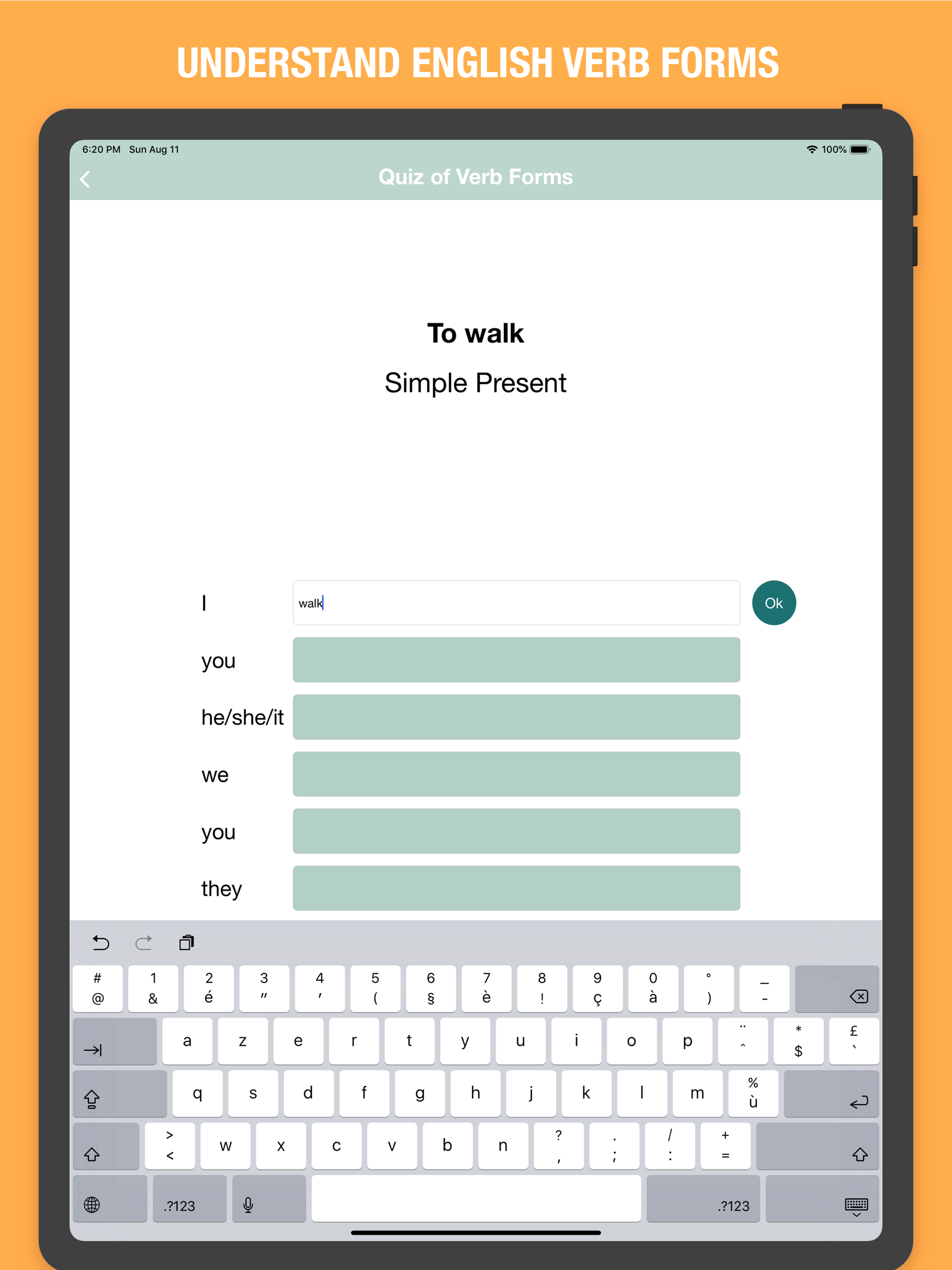 English Verbs Quiz screenshot 9