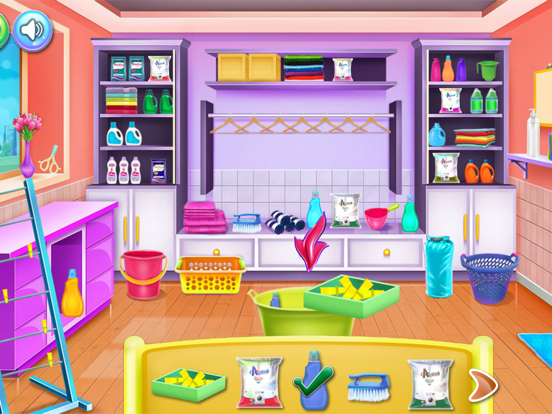 Olivias washing laundry game iPad screenshot 4 - Games app