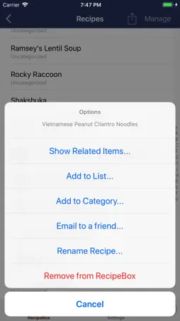 RecipeBox Simple screenshot 3