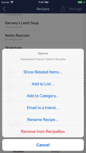 RecipeBox Simple screenshot 3