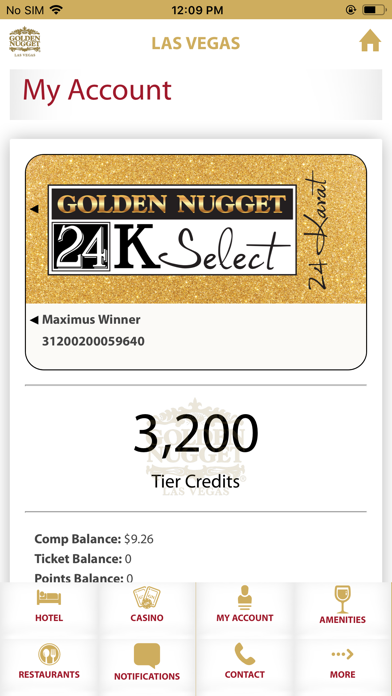 Golden Nugget 24K Select Club Screenshot