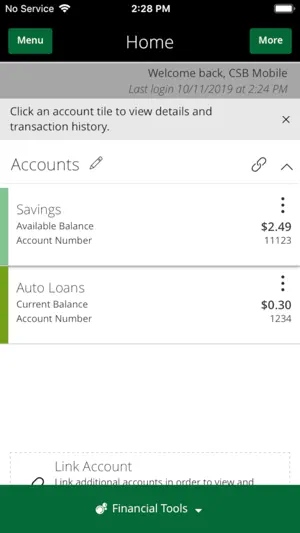 City State Bank Mobile Banking screenshot 2