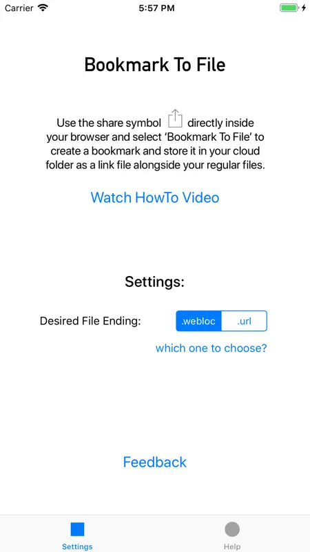 Bookmark To File screenshot 1 of 4