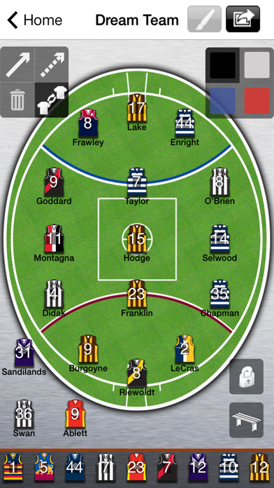 AFL Lineup 2020 Screenshot