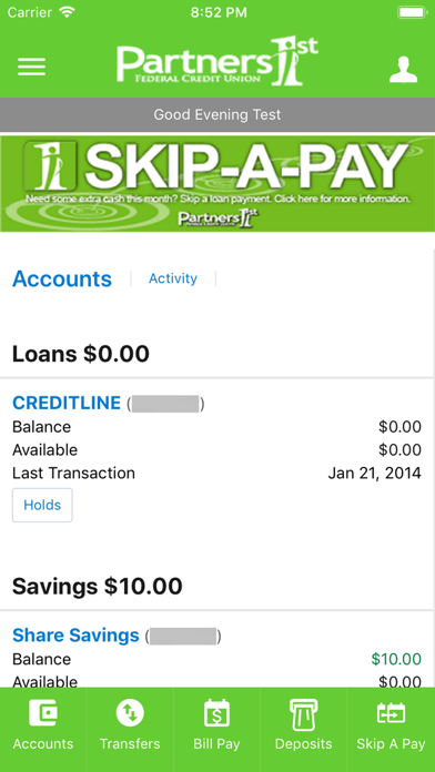 Partners 1st FCU Mobile Screenshot