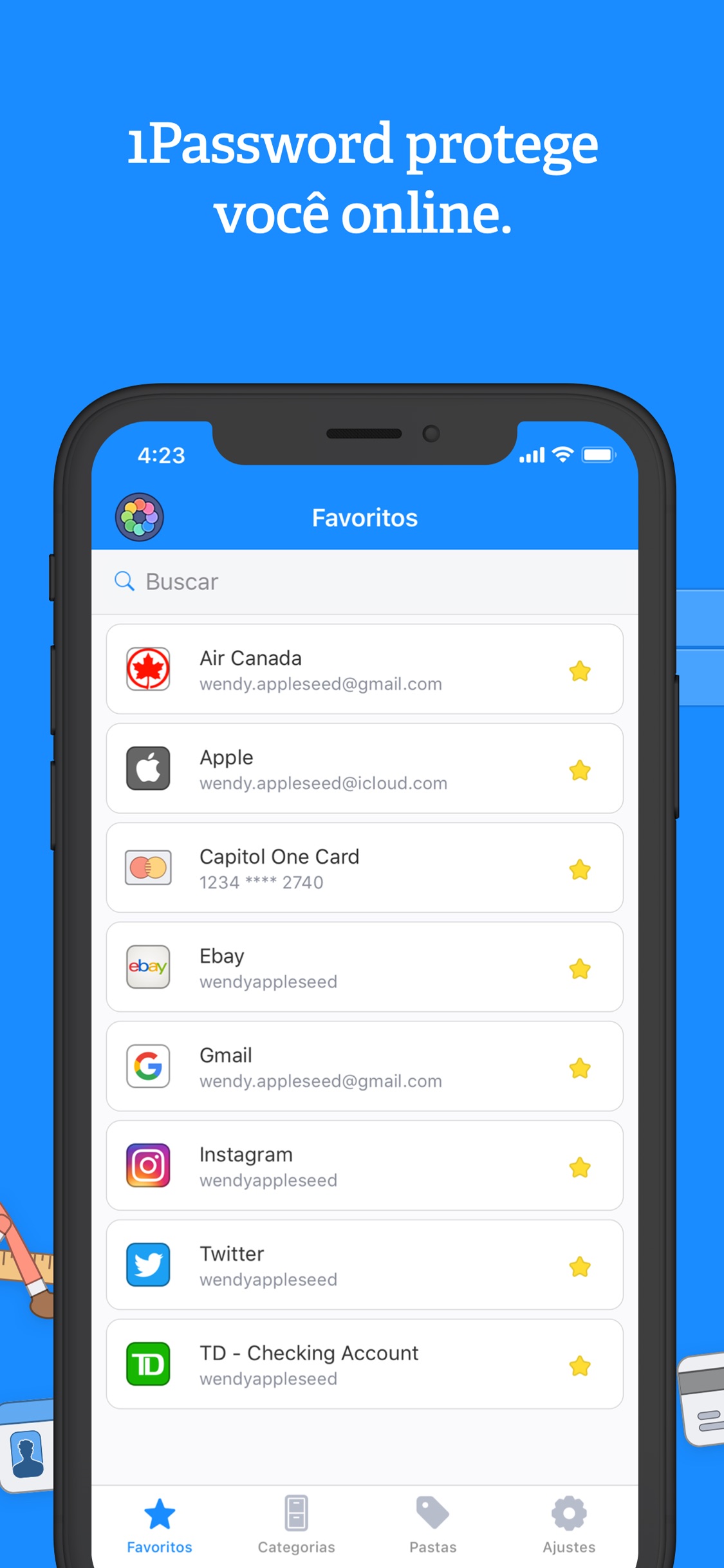 Screenshot do app 1Password - Password Manager