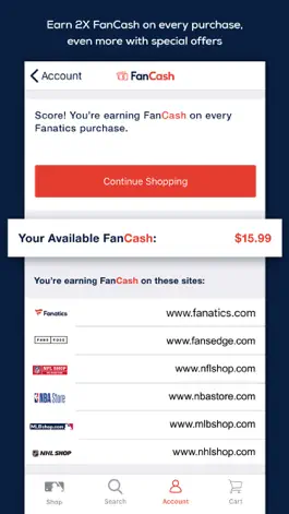 Game screenshot Fanatics MLB Shop hack