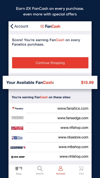 mlb shop fanatics