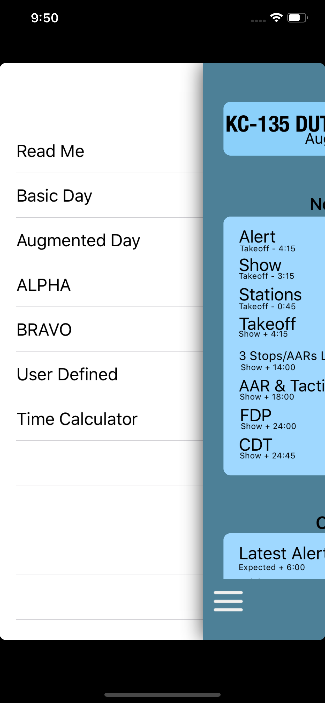 KC-135 Duty Day Calc