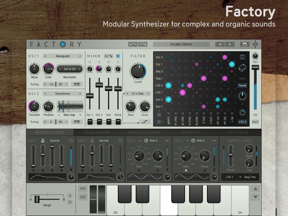 #1. Factory - Modular Synthesizer (iOS) 由: Sugar Bytes GmbH