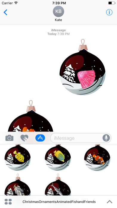 Screenshot #3 pour Christmas Animated - Fish