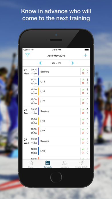 Sportlyzer Coach Diary Screenshot