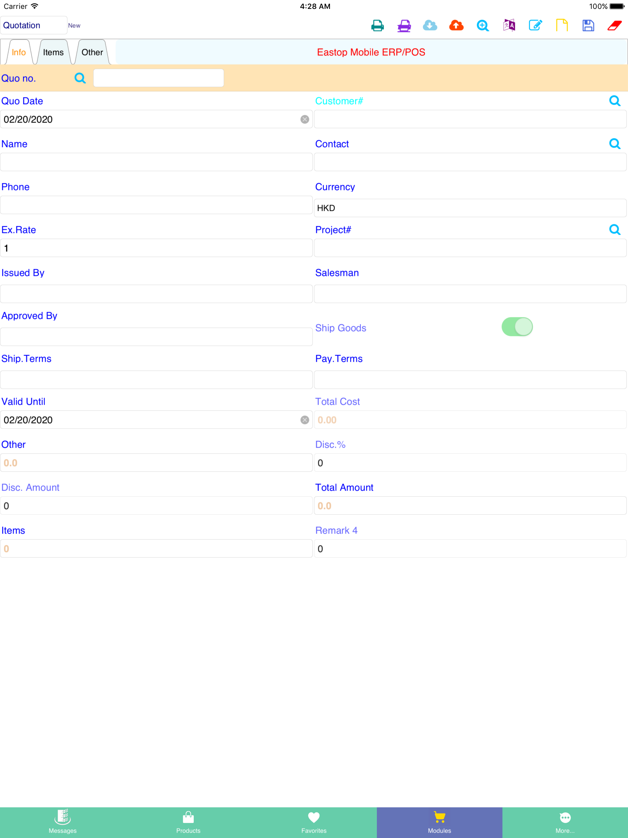 Eastop Mobile ERP System screenshot 4