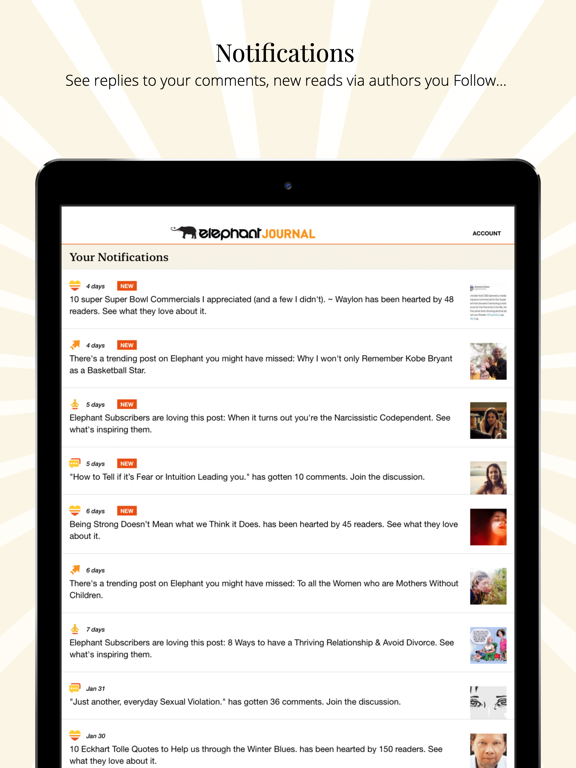 Elephant Journal iPad screenshot 5 - Lifestyle app